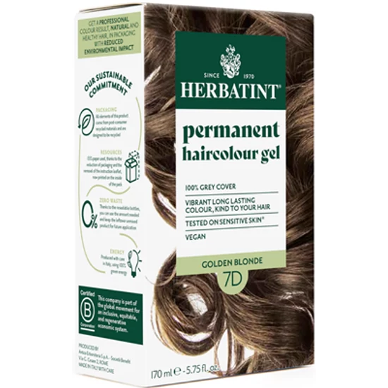 Herbatint Hajfesték - 7D Aranyszőke 120ml + 50ml