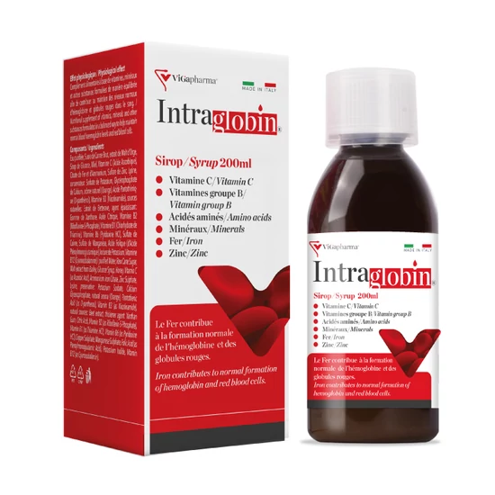 Intraglobin Szerves vasat tartalmazó étrendkiegészítő szirup 200ml