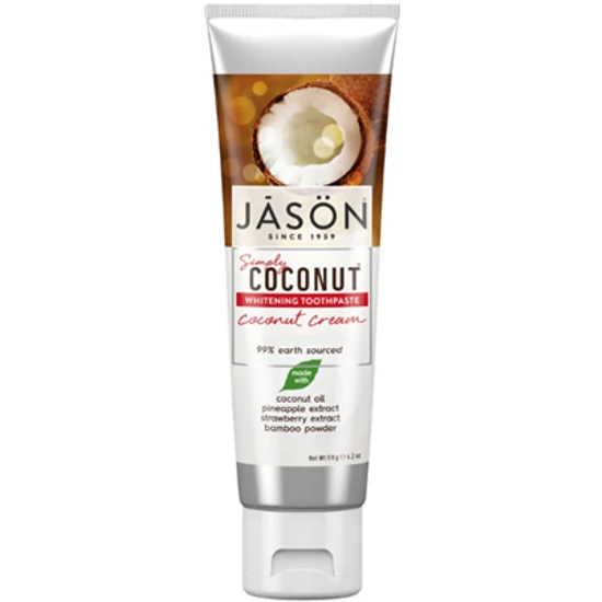 Jason Fluoridmentes fogkrém fogfehérítő - kókuszkrémes 119g