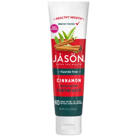 Jason Fluoridmentes fogkrém Healhty Mouth - teafa-fahéj 119g