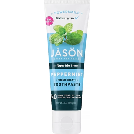 Jason Fluoridmentes fogkrém Powersmile - borsmenta 119g