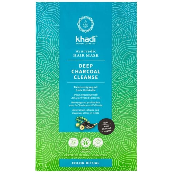 Khadi Ayurvédikus hajpakolás - Deep Charcoal Cleanse 50g