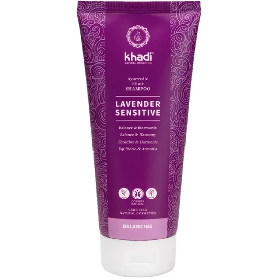 Khadi Lavender Sensitive sampon ayurvédikus elixírrel 200ml