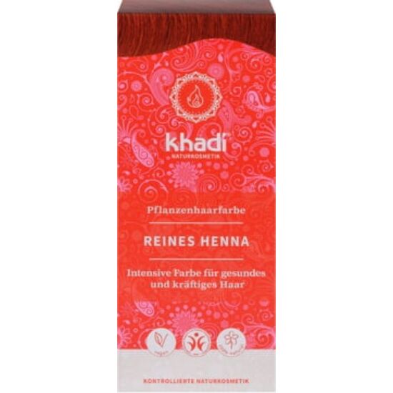 Khadi Növényi hajfesték por - élénkvörös (100% henna) 100g
