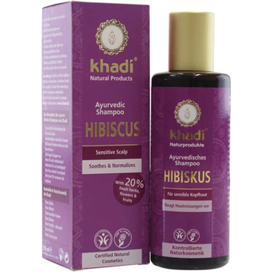 Khadi Sampon hibiszkusz - érzékeny fejbőrre 210ml