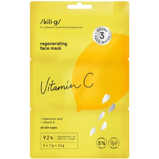 Kili-g Regeneráló arcmaszk C-vitaminnal 3x7g