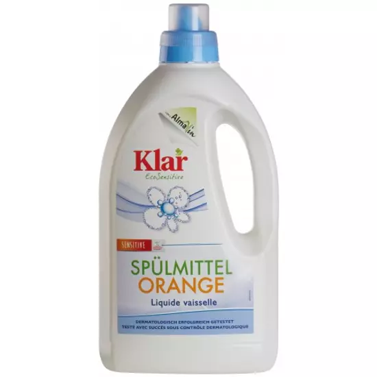 Klar Öko-szenzitív narancsolajos mosogatószer 1,5L