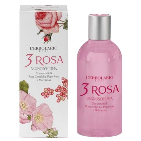 L'Erbolario 3 Rózsa illatú hidratáló tusfürdő 250ml