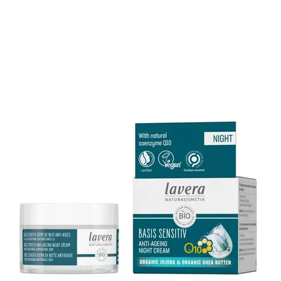 Lavera Basis Sensitive Q10 öregedésgátló hidratáló éjszakai krém 50ml