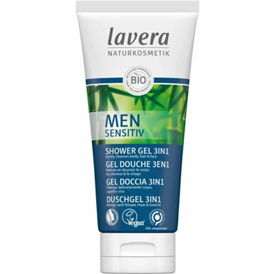 Lavera Men Sensitive Tusfürdő 3in1 (test, haj, arc) 200ml
