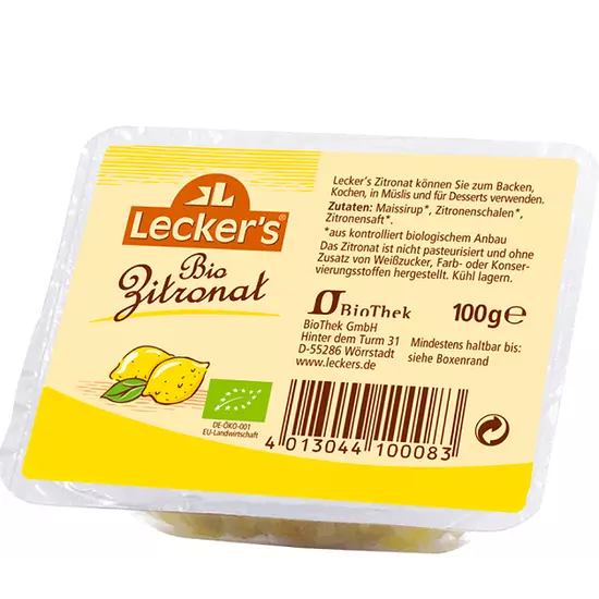 Lecker's Bio Citronat - kandírozott citrom 100g