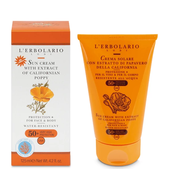 L'Erbolario Napozó krém kaliforniai pipacs kivonattal SPF 50+ 125ml