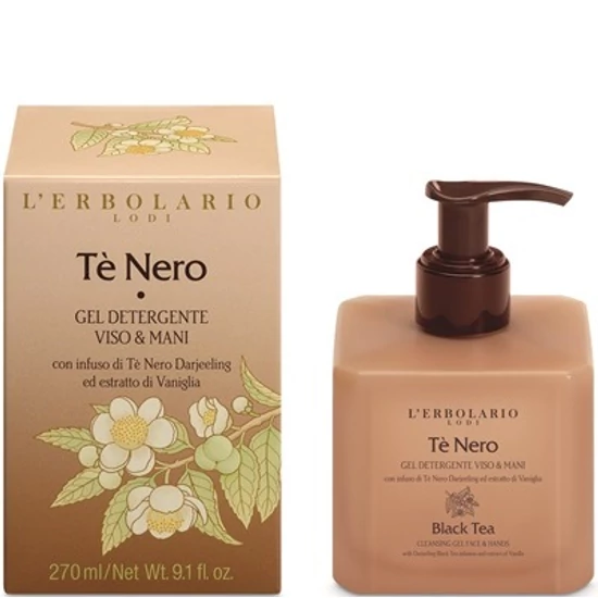 L'Erbolario Fekete tea arc- és kéztisztító gél 270ml