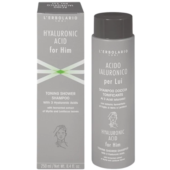 L'Erbolario For Him Hialuronsavas férfi tusfürdő sampon 250ml