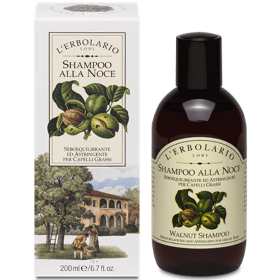 L'Erbolario Sampon - Dió sampon zsíros hajra 200ml