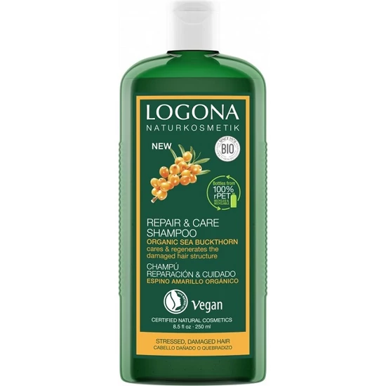 Logona Helyreállító ápoló sampon bio homoktövissel 250ml