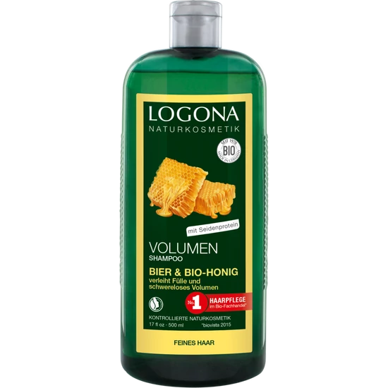 Logona Méz-sör dúsító sampon - vékony szálú, töredezett hajra 500ml