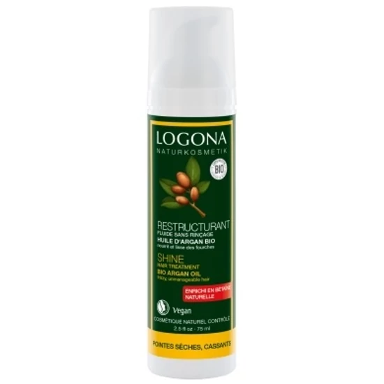Logona Hajvégápoló folyadék bio argánolajjal – törékeny, sérült hajra 75ml