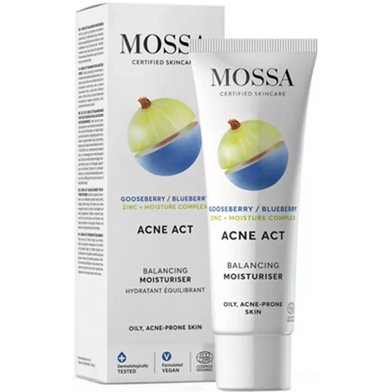 Mossa Acne Act Kiegyensúlyozó hidratáló krém pattanásos bőrre 50ml