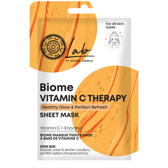 Natura Siberica Lab Biome Vitamin C Therapy Fátyolmaszk enzimekkel 25g