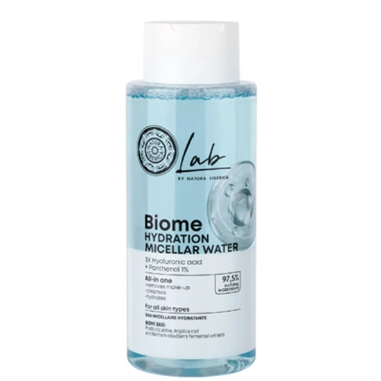 Natura Siberica Lab Biome Hidratáló Micellás víz Hialuronsav + B5 Panthenol 400ml