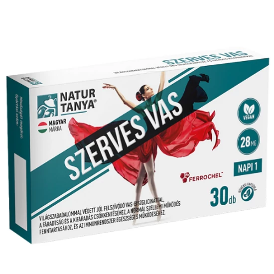 Natur Tanya Szerves, vegán vas 30 kapszula