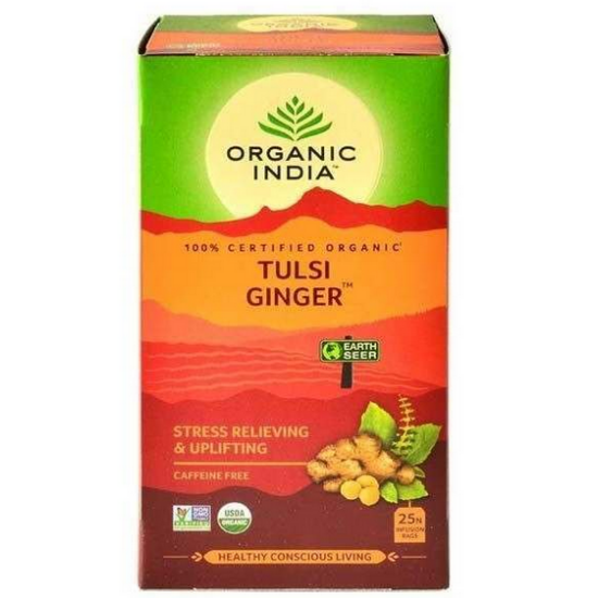 Organic India Bio Tulsi filteres tea - Gyömbér tea 25 filter