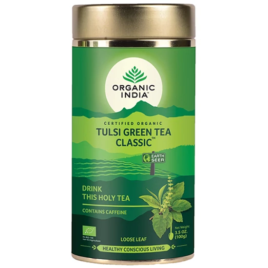 Organic India Bio Tulsi szálas tea - Tulsi zöld tea 100g