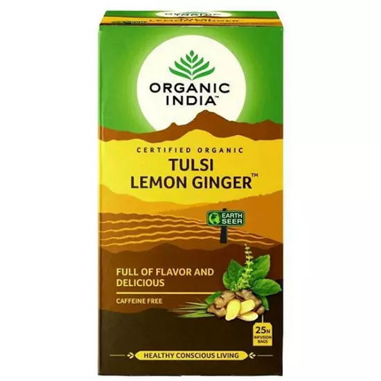 Organic India Bio Tulsi filteres tea - Citrom gyömbér 25 filter
