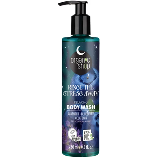 Organic Shop Alvást elősegítő, relaxáló tusfürdő levendulával, áfonyával és melatoninnal 260ml