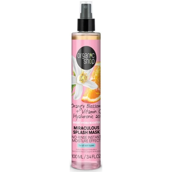 Organic Shop “Miraculous Splash Mask” narancsvirággal C-vitaminnal és hialuronsavval 100ml