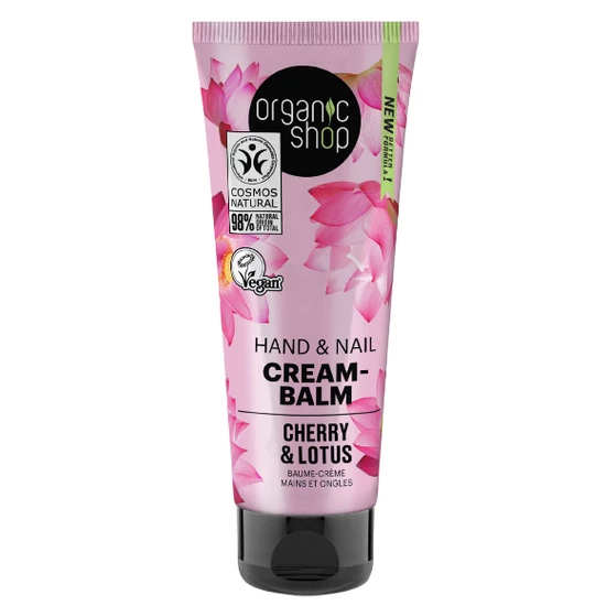 Organic Shop Kéz és körömápoló krémbalzsam cseresznye lótusz 75ml