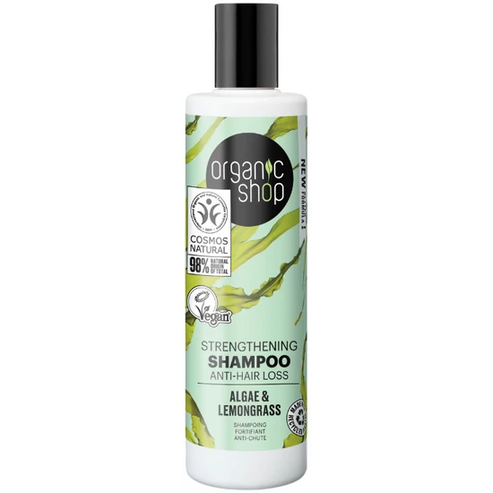 Organic Shop Sampon Erősítő és hajhullás elleni - alga és citromfű 280ml