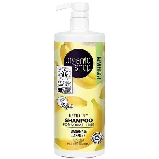 Organic Shop Sampon Refilling - banán és jázmin 1000ml