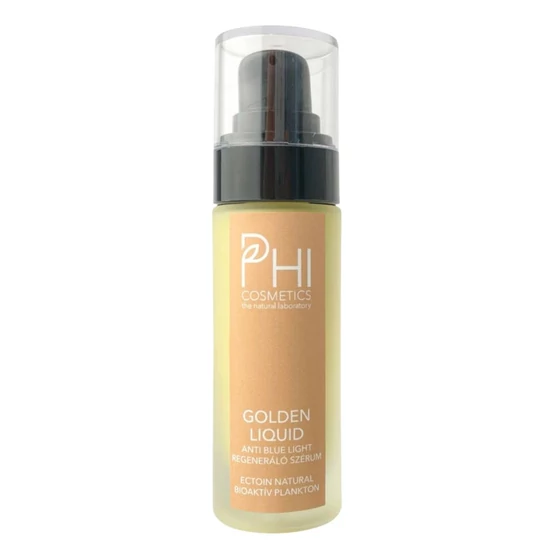 PHI Golden Liquid Ectoin és Bioaktív Plankton Anti-Age regeneráló szérum C- vitaminnal 30ml