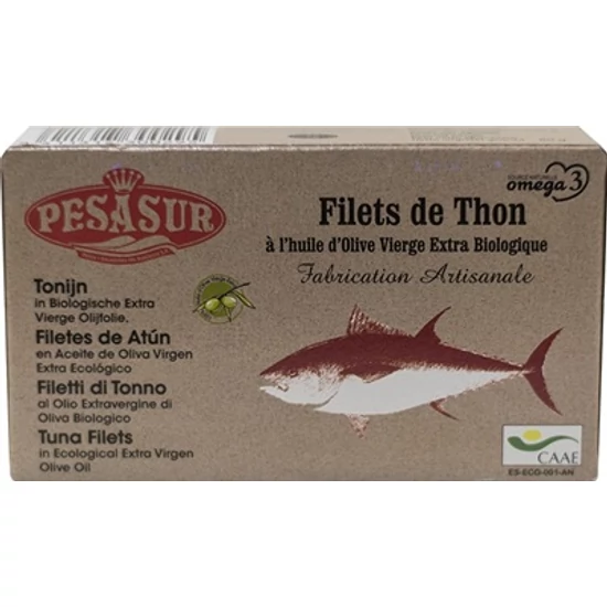 Pesasur Tonhalfilé extra szűz olívaolajban - bio 120g