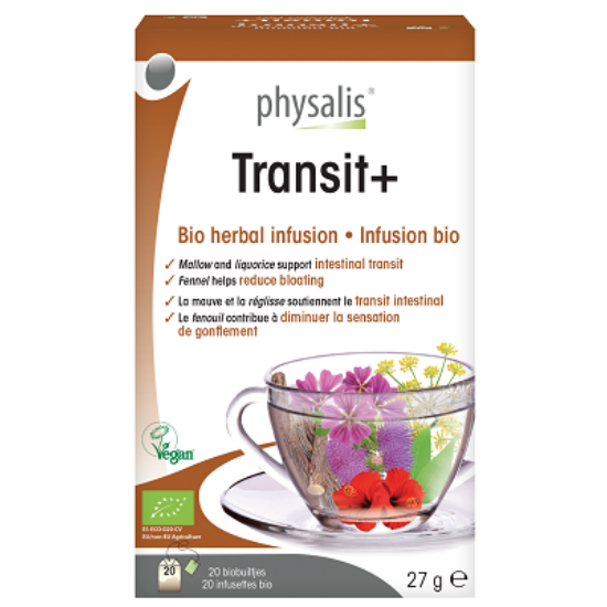 Physalis Bio Herbal Infusion - Transit+ - Egészséges bélműködés tea, 20 filter x 1,35g (27g)