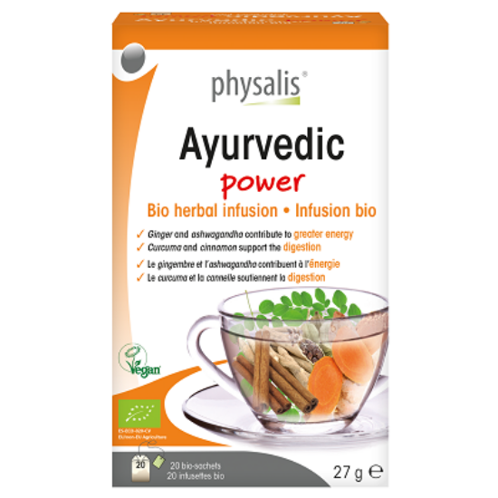Physalis Bio Gyógynövényes tea - Ayurvedic Power - Ayurvédikus tea, 20 filter x 1,35g (27g)