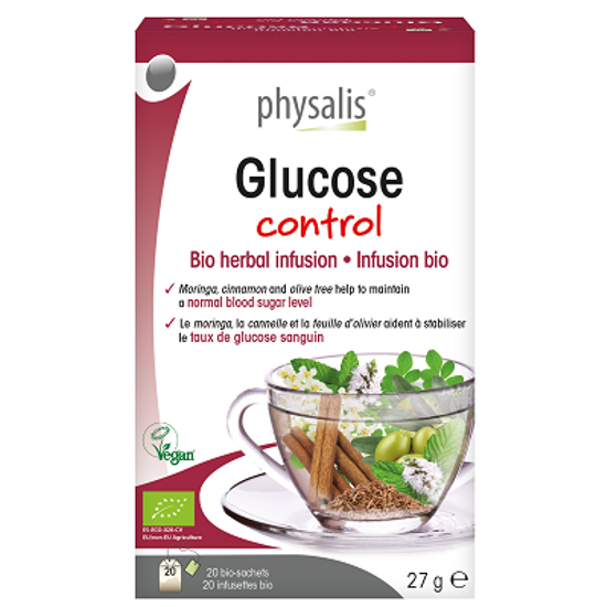 Physalis Bio Herbal Infusion - Glucose Control - Vércukor kontroll tea, 20 filter x 1,35g (27g)