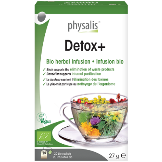 Physalis Bio Herbal Infusion - Detox+ - Méregtelenítő tea, 20 filter x 1,35g (27g)