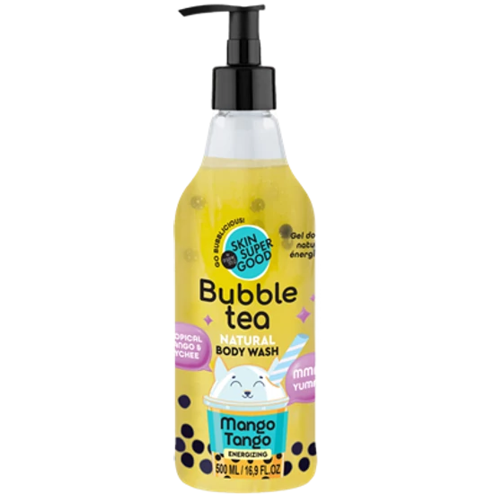 Skin Super Good Bubble Tea “Mango Tango” energetizáló tusfürdő mangóval és licsivel 500ml