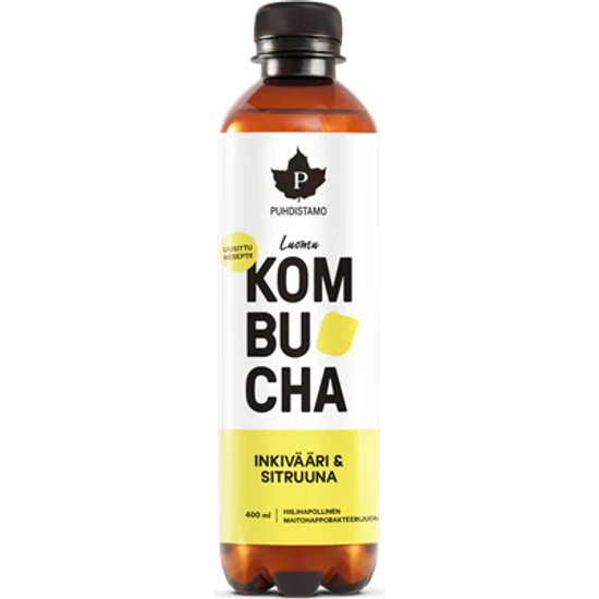 Puhdistamo Bio kombucha ital - Gyömbér Citrom ízű 400ml