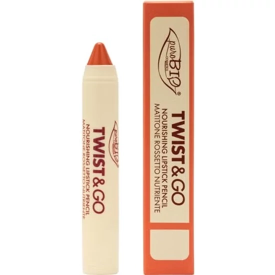 PuroBIO Twist &amp; Go Tápláló rúzsceruza - 502 nude barack 2,9g