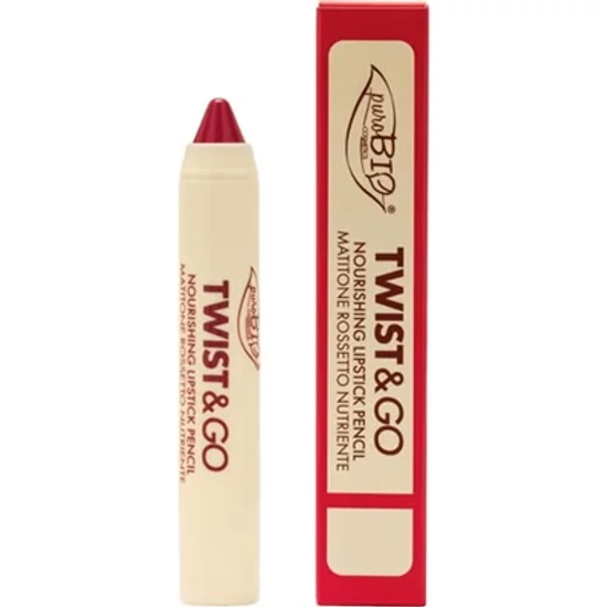 PuroBIO Twist &amp; Go Tápláló rúzsceruza - 505 málnavörös 2,9g