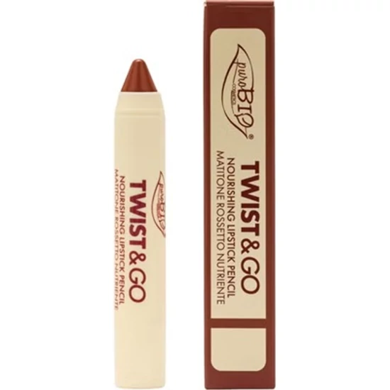 PuroBIO Twist &amp; Go Tápláló rúzsceruza - 506 sötét mályva 2,9g