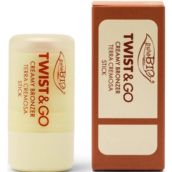 PuroBIO TWIST &amp; GO Krémes bronzosító stift - 02 meleg bronz 5g