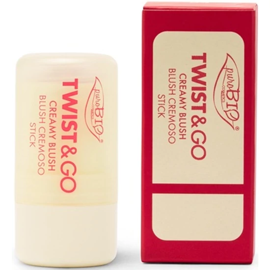 PuroBIO TWIST &amp; GO Krémes pirosító stift - 04 hűvös eperrózsaszín 5g