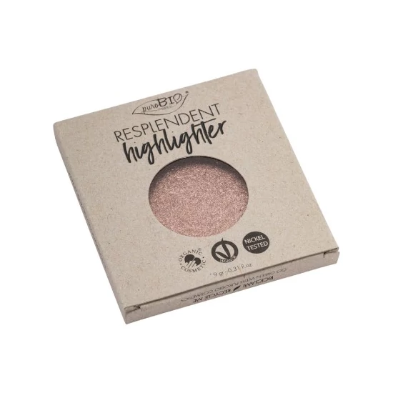PuroBIO RESPLENDENT Highlighter kiemelő púder utántöltő - 04 Rózsaarany 9g