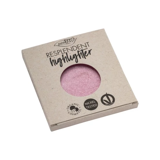 PuroBIO RESPLENDENT Highlighter kiemelő púder utántöltő - 02 Rózsaszín 9g
