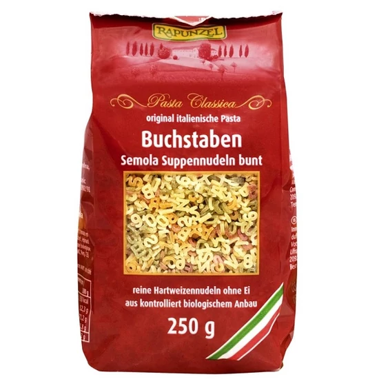Rapunzel Színes betűtészta levesbetét - bio, vegán 250g
